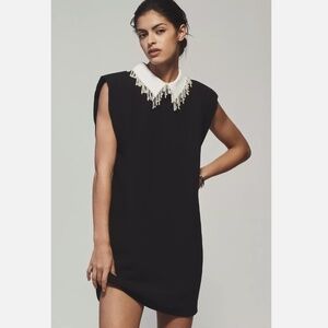 NWT ANTHROPOLOGIE ENDLESS ROSE SLEEVELESS COLLARED MINI DRESS